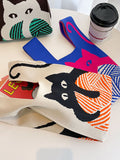Momentlover Multi-Colored Animal Printed Woven Handbag Bags Accessories
