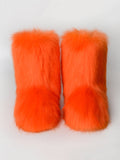 Momentlover Solid Color Round-Toe Keep Warm Boots