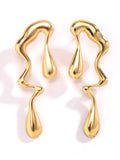 Momentlover Solid Color Geometric Drop Earrings