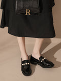 Momentlover Split-Joint Round-Toe Loafers