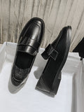 Momentlover Square-Toe Shallow Cut Loafers