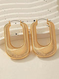 Momentlover Solid Color Geometric Drop Earrings