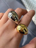 Momentlover Solid Color Geometric Rings Accessories