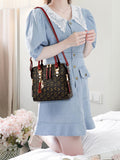 Momentlover Casual Letter Print Zipper Simpel Shoulder Bag