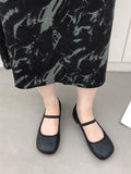 Momentlover Split-Joint Shallow Cut Round-Toe Mary Janes Flat Shoes