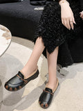 Momentlover Split-Joint Shallow Cut Round-Toe Flat Shoes