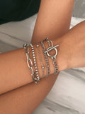 Momentlover Original Simple Rhinestone Chains Bracelet