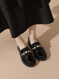 Momentlover Split-Joint Round-Toe Loafers