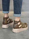Momentlover Casual Hollow Gladiator Shoes Platform Sandals