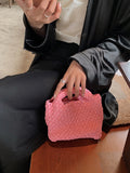 Momentlover Woven Solid Color Handbags Bags