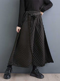 Momentlover Solid Color Long Sleeves Loose Buttoned Pleated Stand Collar Shirts Top + Pants Bottom Two Pieces Set