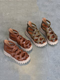 Momentlover Casual Hollow Gladiator Shoes Platform Sandals