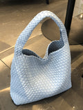 Momentlover Woven Solid Color Handbags Bags