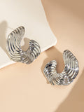 Momentlover Solid Color Geometric Drop Earrings