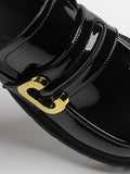 Momentlover Split-Joint Round-Toe Loafers