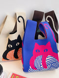 Momentlover Multi-Colored Animal Printed Woven Handbag Bags Accessories