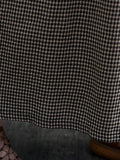 Momentlover Split-Joint Plaid Sleeveless Loose Round-neck Jumpsuits