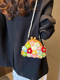 Momentlover Flower Shape Chains Handbags Crossbody Bags