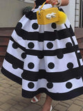 Momentlover Sleeveless Polka-Dot Square-Neck Midi Dresses