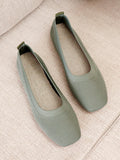 Momentlover Solid Color Breathable Flat Shoes
