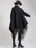 Momentlover Urban Loose Split-Joint Lapel Long Sleeves Midi Dress
