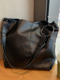 Momentlover Fashion Urban Solid Color PU Shoulder Bag