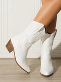 Momentlover Split-Joint Pointed-Toe Pumps Boots