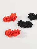 Momentlover Three-Dimensional Flower Drop Earrings