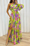 Momentlover Elegant Floral Slit Evening Dress Dresses RH9524