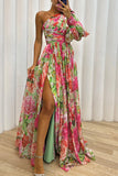 Momentlover Elegant Floral Slit Evening Dress Dresses RH9524