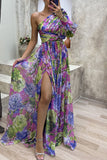 Momentlover Elegant Floral Slit Evening Dress Dresses RH9524