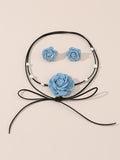 Flower Shape Beaded Necklaces Accessories Earrings Accessories Dainty Necklace