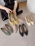 Momentlover Solid Color Hollow Breathable Flat Shoes