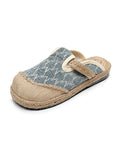 Momentlover Rhombic Flat Shoes Casual Shoes Slippers