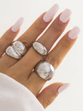 Momentlover Geometric Adjustable Rings Accessories