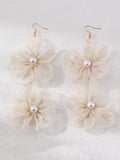 Momentlover Three-Dimensional Flower Drop Earrings