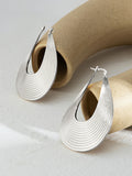 Momentlover Solid Color Hollow Geometric Drop Earrings