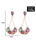 Momentlover Statement Contrast Color Geometric Earrings Accessories