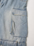 Momentlover Split-Joint Pockets Hollow Buttoned Wide Leg Sleeveless Tube Jumpsuits