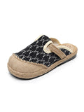 Momentlover Rhombic Flat Shoes Casual Shoes Slippers