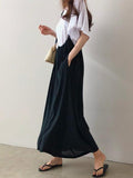 Momentlover Loose Plus Size Chiffon Light Wide-leg Jumpsuits