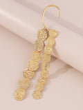 Momentlover Tasseled Solid Color Geometric Drop Earrings
