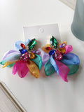 Momentlover Flower Shape Drop Earrings
