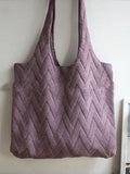 Momentlover Casual Weave Solid Color Bags Accessories