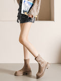 Momentlover Split-Joint Round-Toe Boots