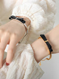Momentlover Contrast Color Bow-Embellished Bracelet Accessories
