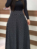 Momentlover Plus Size Striped A Line Dress AC2617