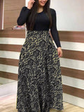 Momentlover Plus Size Striped A Line Dress AC2617