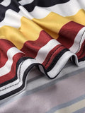Momentlover Plus Size Striped A Line Dress AC2617