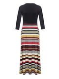 Momentlover Plus Size Striped A Line Dress AC2617